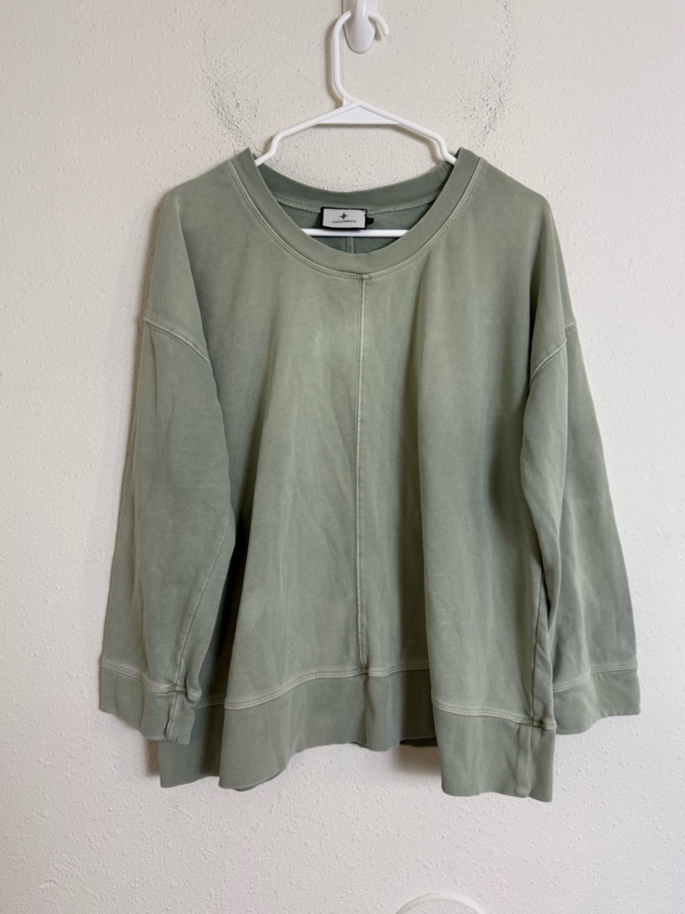 Tuckernuck Washed Sage Green Oversized Crewneck Sweatshirt